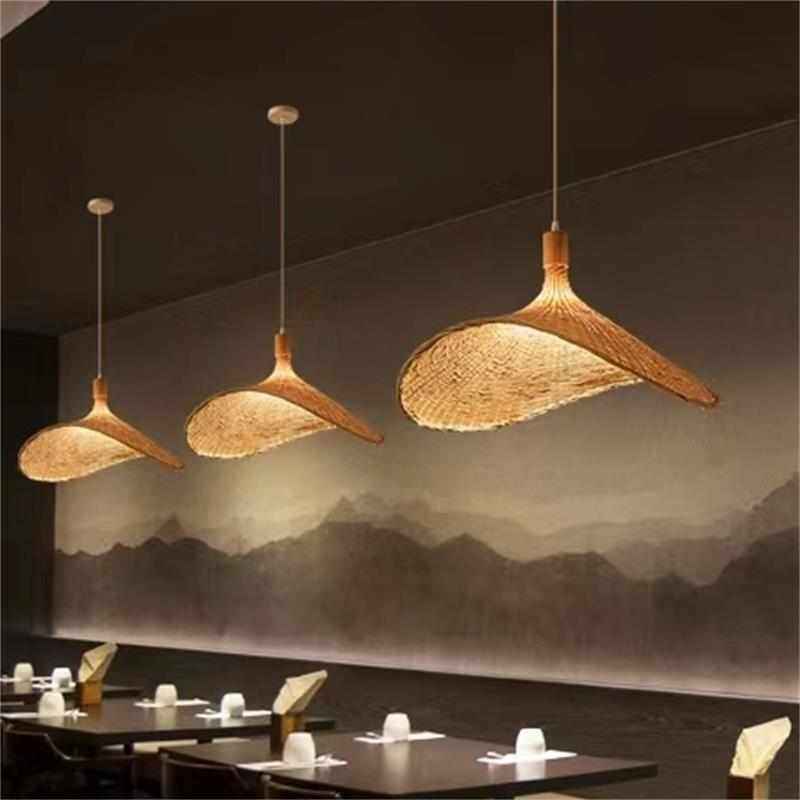 竹编吊灯创意餐厅酒店民宿手工竹编灯笼日式过道楼梯复古竹艺吊灯,家装灯饰光源,客厅吊灯,淘宝优惠券,粉丝福利购,淘宝优惠卷