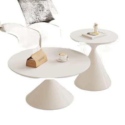 奶油风茶几客厅家用小户型北欧组合圆形小茶几网红民宿简约边几桌