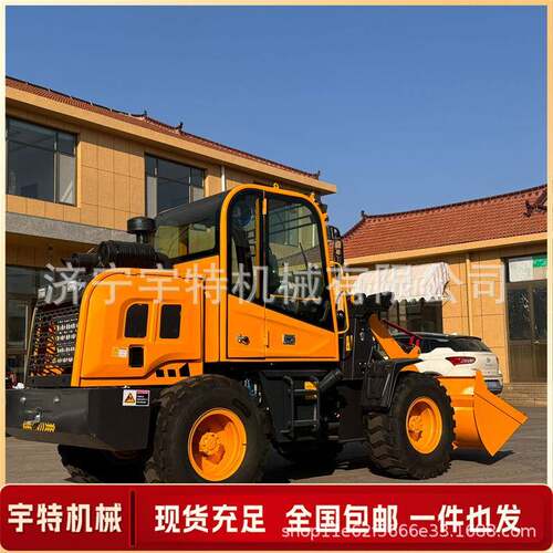 920装载机2T加高臂养殖场农用四驱铲车多功能轮式抓木机