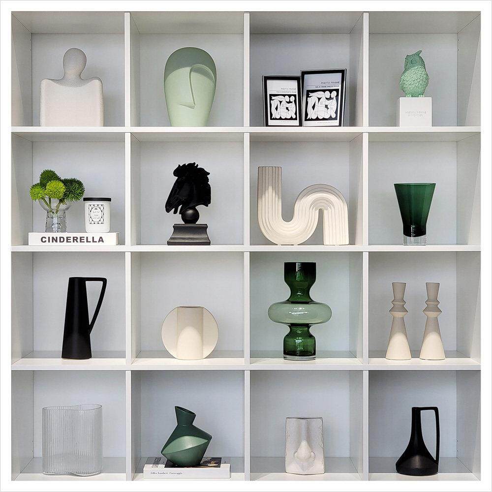 样板房现代酒柜客厅创意软装家居饰品摆饰相架仿真花组合ZH2542