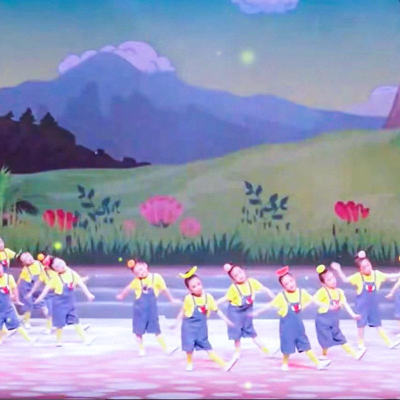 快乐恰恰舞蹈服儿童抱婴袋裤演出服小学生运动会一路花开开场舞服
