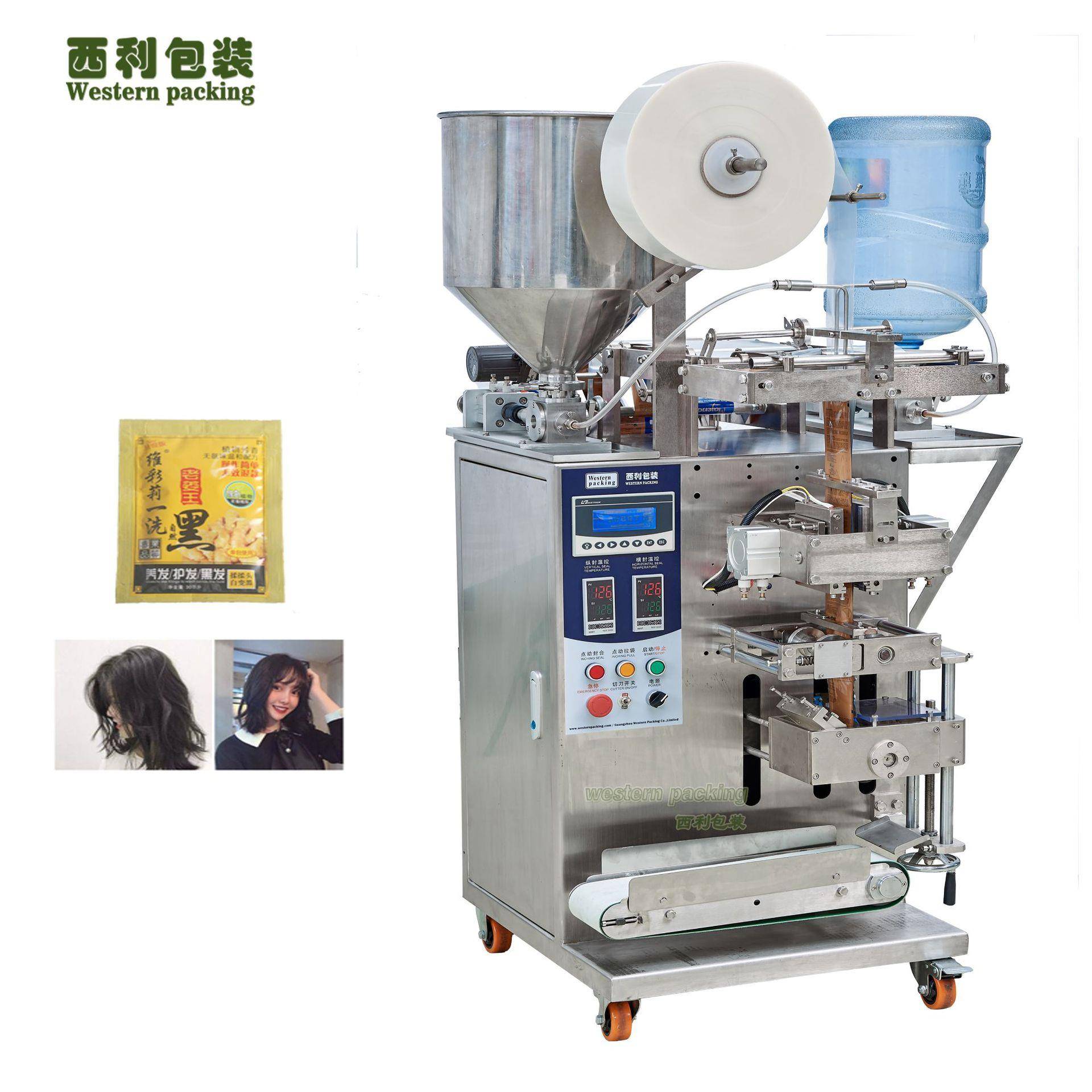 液体包装机全自动双层袋装膏料包装机立式焗油膏料定量包装机厂家
