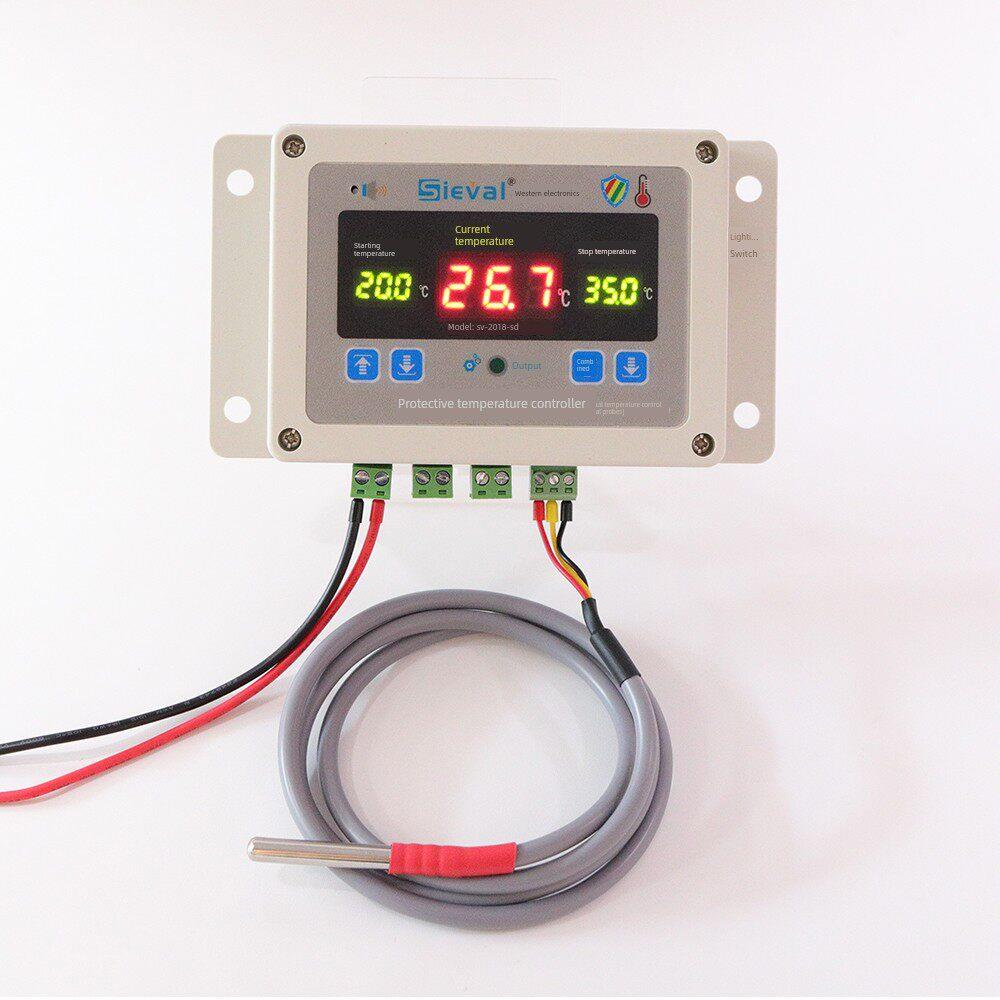 西发电子保护温控器双温控器高精度0.1℃双保护Sv-201B-5D