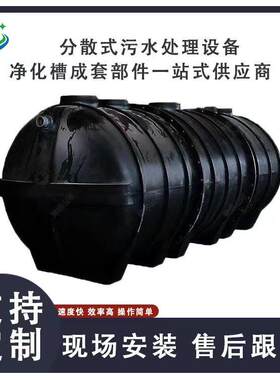 一体化PE滚塑三格式化粪池美丽乡村建设用污水净化槽HDPE调节池
