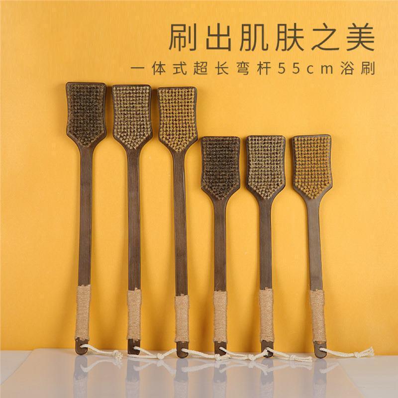 手柄猪鬃刷洗澡刷软毛刷搓澡刷后背刷干刷刷澡长柄新款