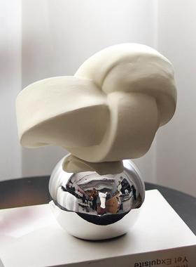 餐边柜装饰品摆件现代创意抽象扭转摆件样板间书房客厅酒店民宿设