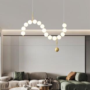 客厅吊灯法式 设计师创意轻奢全铜魔豆灯简约现代大气吧台餐厅灯具