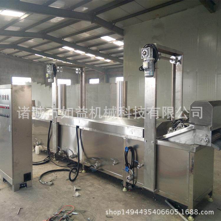 定性式油豆串油炸机 连续式油豆串油炸流水线 鱼豆腐油炸锅厂家