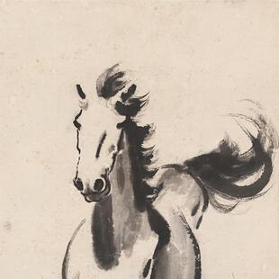 艺术微喷名家徐悲鸿字画复制装裱书品画玄关书房装饰画芯