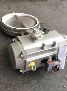 气动不锈钢快开型对夹蝶阀衬氟防腐耐磨D971F46-16P带三联件