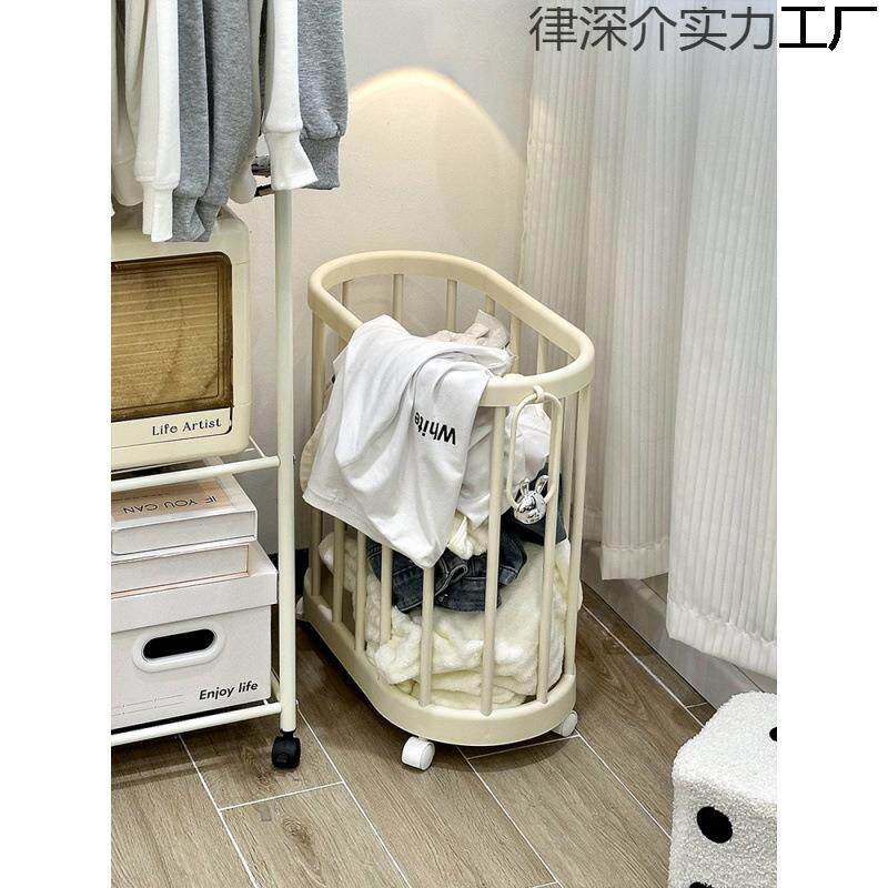 脏衣篮家用放脏衣服收纳筐防水浴室卫生间大容量窄缝脏衣服带轮子