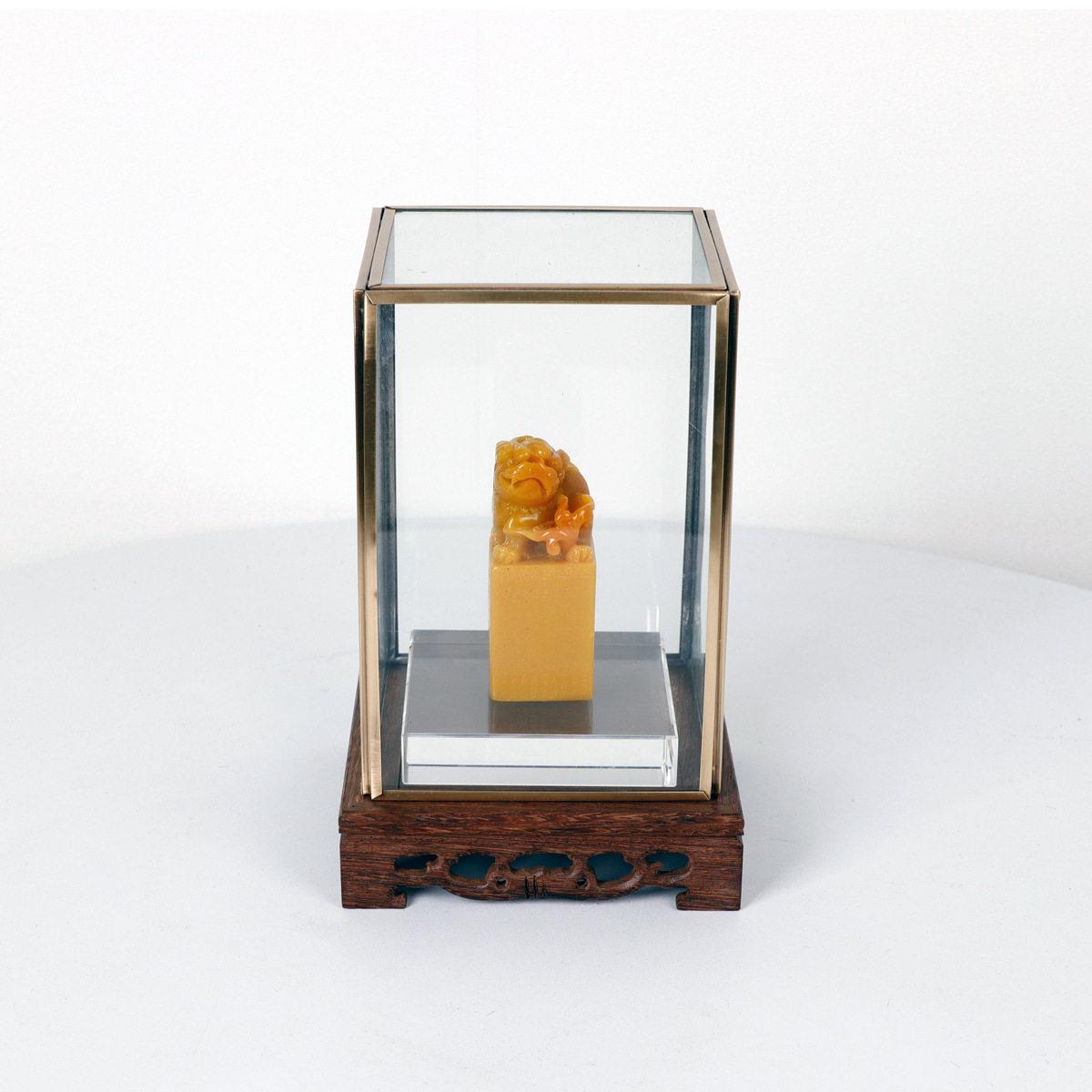 现样板房展示柜玻璃罩子摆设软装搭配家具展厅装饰品新中式摆件