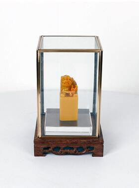 现样板房展示柜玻璃罩子摆设软装搭配家具展厅装饰品新中式摆件