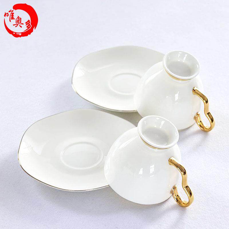陶瓷咖啡杯碟套装 下午茶花茶骨毛绒/玩偶/公仔/布