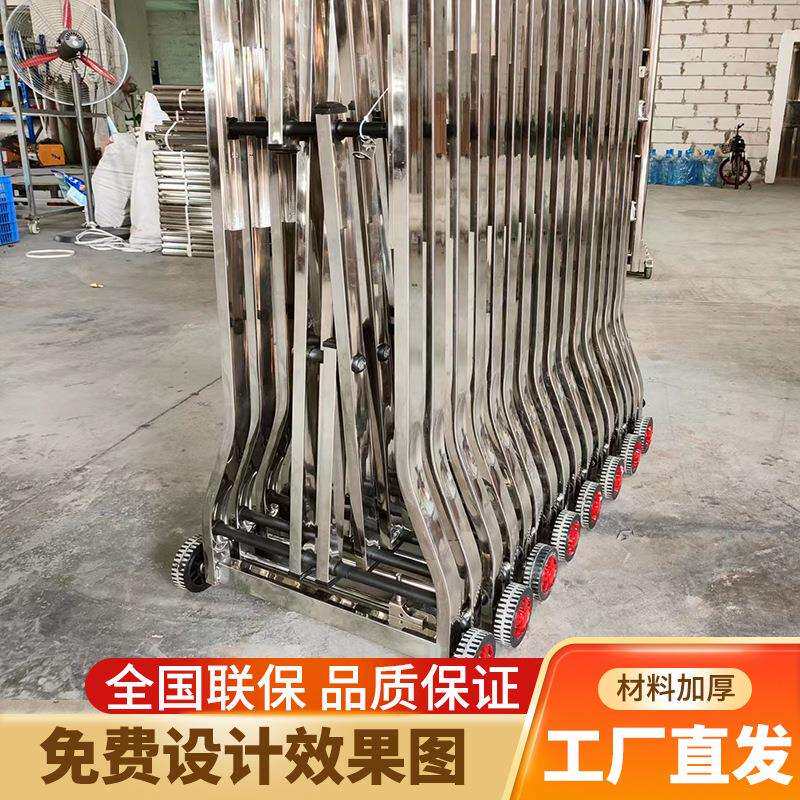 手动伸缩门家用简易折叠收缩户外折叠门移动门幼儿园推拉门庭院门
