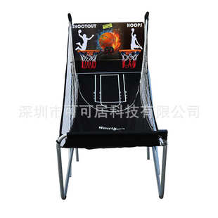 可可居 室内标准双人电子投篮机成人儿童篮球架自动计分铁管加粗