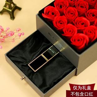 高档瑰花圣诞口红礼空盒礼物玫盒子送装女朋友生日礼品伴盒手包多