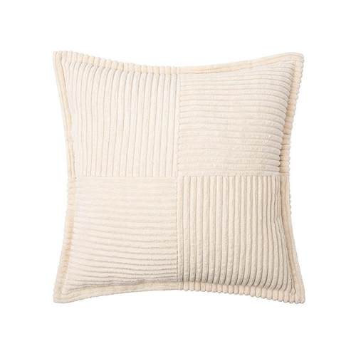 灯芯绒田字格纯色枕套简约抱枕被