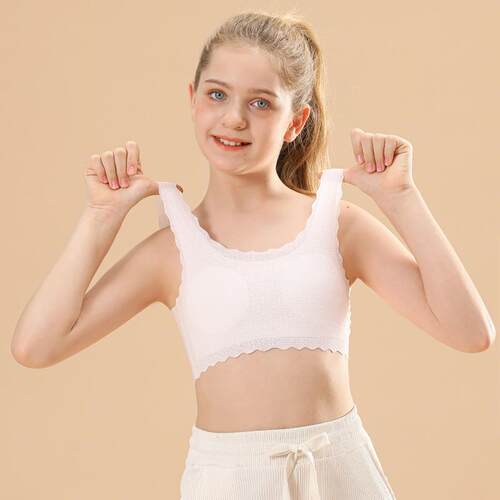 少女发育期抹胸内衣高初中学生儿童大童女童文胸无痕背心蕾丝夏季