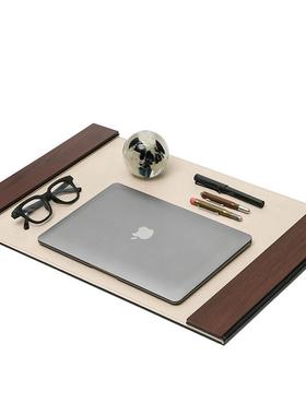 书房书法主题装饰摆件书桌办公桌皮质写字板桌垫样板间售楼处酒店