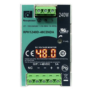 导轨定制48v36v24v工业稳压电源240w开关电源reignpower直流