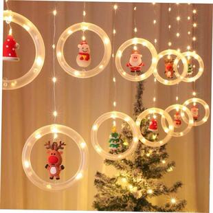 圣诞Christmas tree pendant Light belt Circular curtain light
