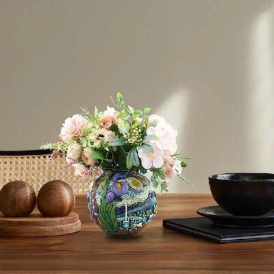 Unique Vase Resin Art Vase Star Light Flower Pot Potted