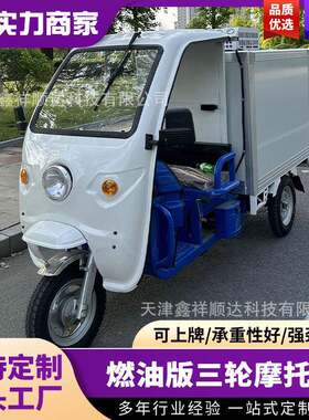 燃油三轮摩托车冷链运输车冷藏保鲜制冷可铁架发货油电两用偏三轮