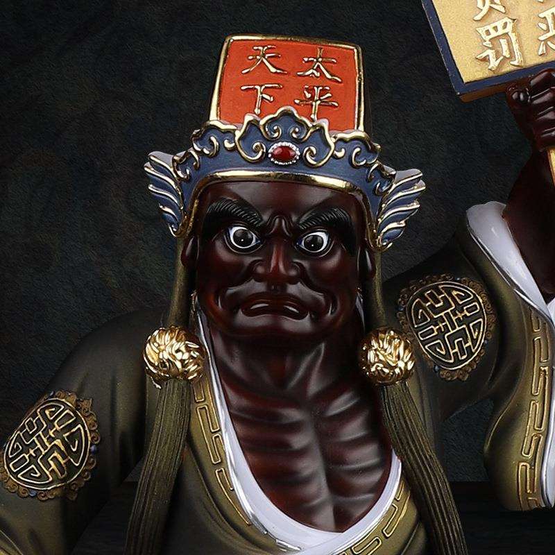 七爷八爷黑白无常神像供奉家用大伯爷站像仿汉白玉白爷黑爷摆件