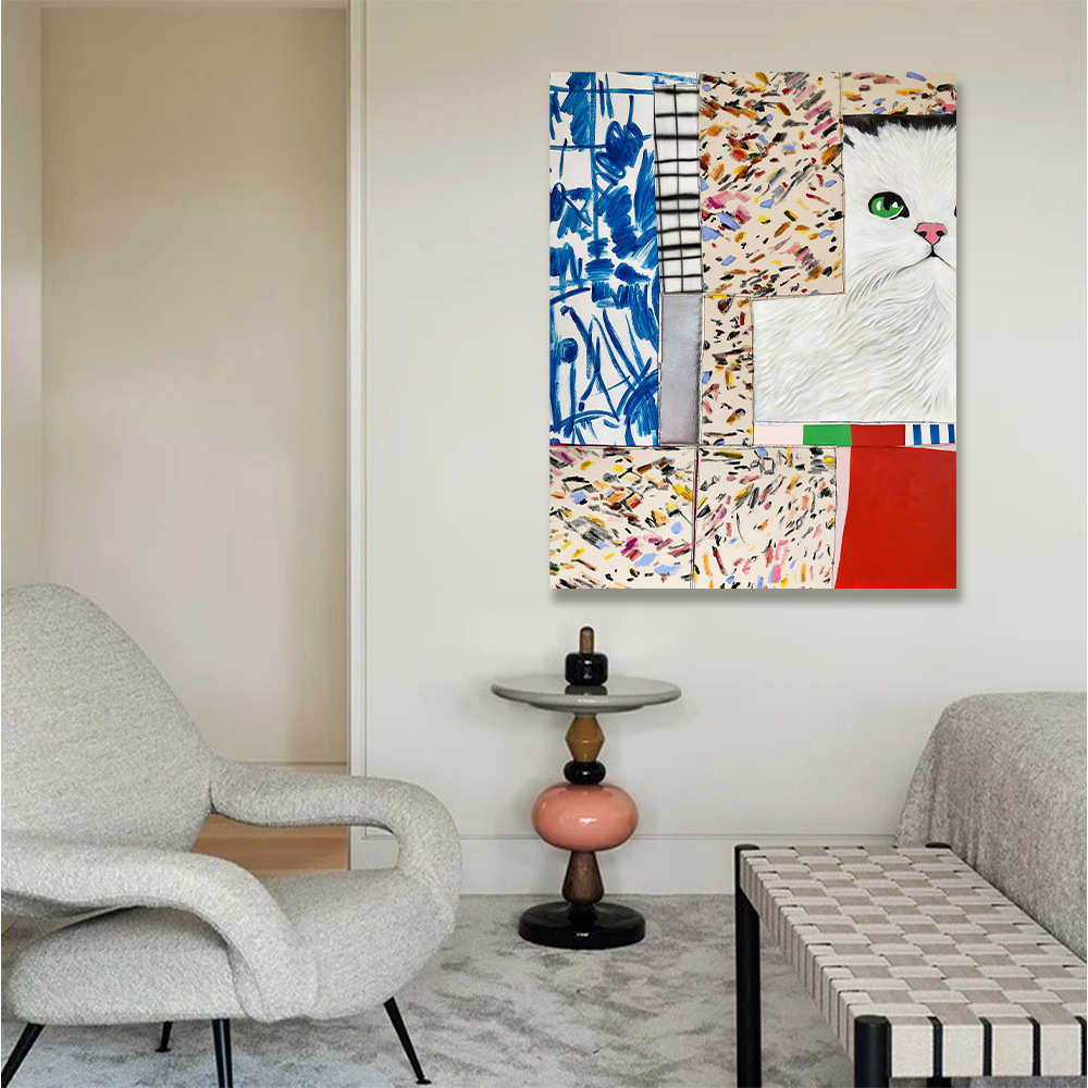 法式中古风复古拼贴装饰画无框画客厅书房挂画卧室餐厅小众壁画,家居饰品,现代装饰画,淘宝优惠券,粉丝福利购,淘宝优惠卷