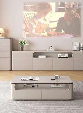 纯落实木地电柜茶组F99T5HMJ合现代简约小户型几家用客厅高款落地