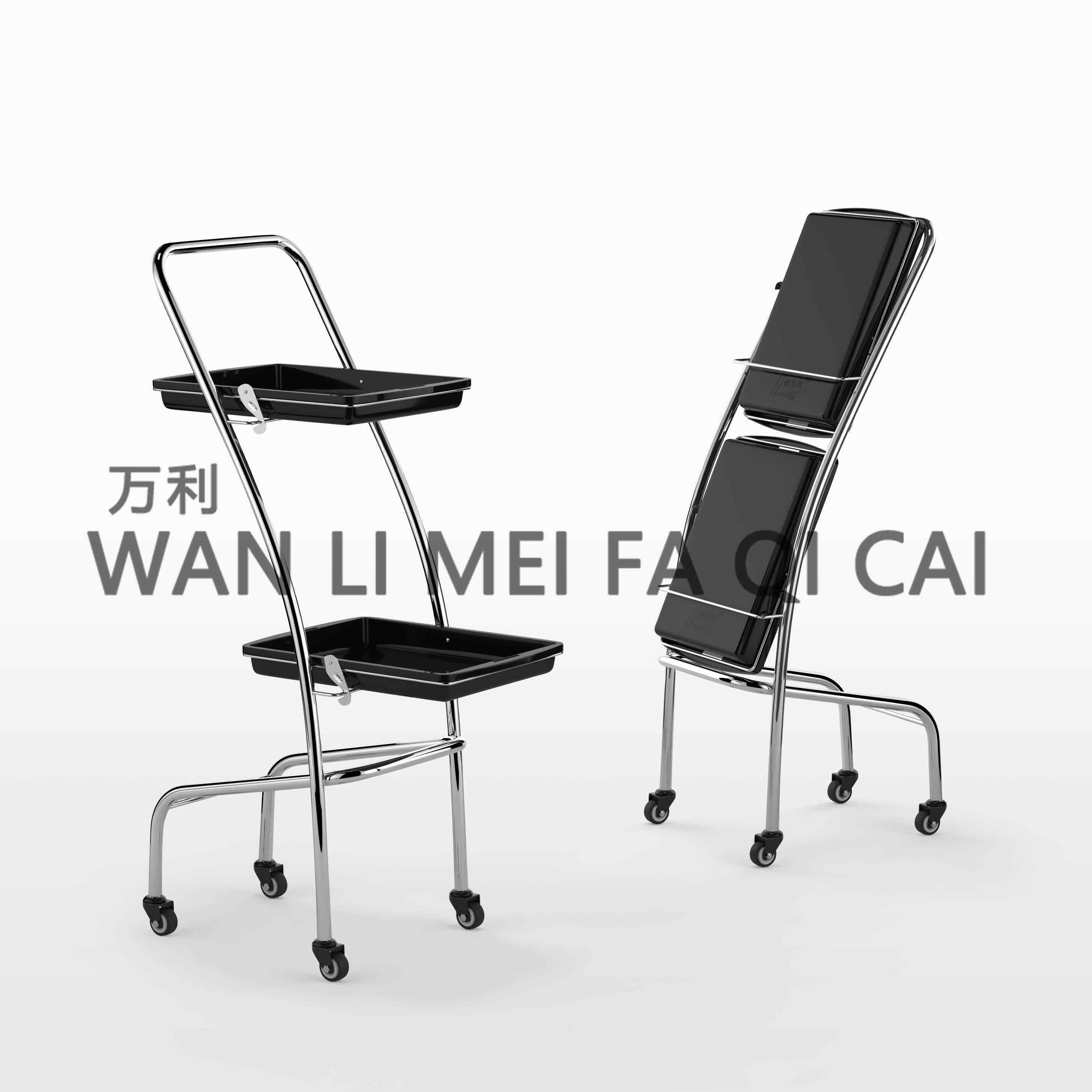 新款美容美发小推车专用理发店烫染工具车发廊手拉杠子车多功能