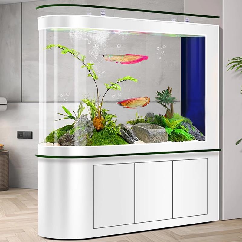 子弹鱼缸客厅屏风隔断入口家庭大中型2025新型底部过滤器无需换水