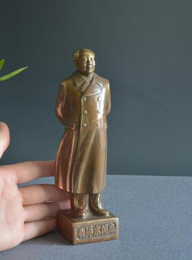 复古毛主席铜像摆件客厅书房摆放伟人立像毛主席去安源送领导朋友