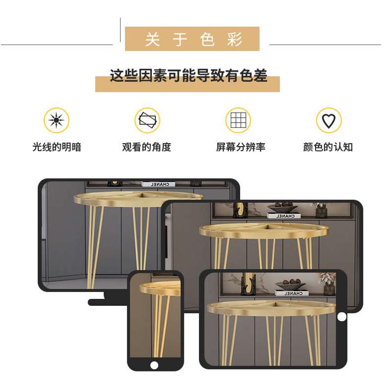 铁艺轻奢圆桌架茶几桌腿支架圆形餐台桌组合边几岩板休闲桌脚底座