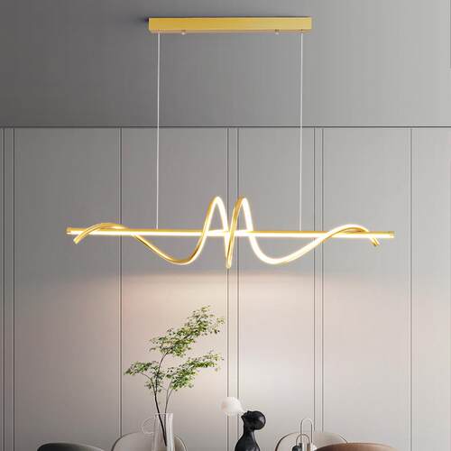 现代简约北欧led长条餐厅吊灯轻奢设计师创意艺术饭厅餐桌灯具