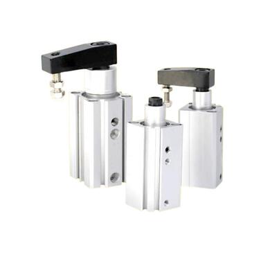 气动旋转夹紧气缸QCK/MKB16/32-10L-20R/25/40/50/63转角下压90度