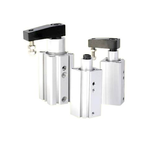 气动旋转夹紧气缸QCK/MKB16/32-10L-20R/25/40/50/63转角下压90度