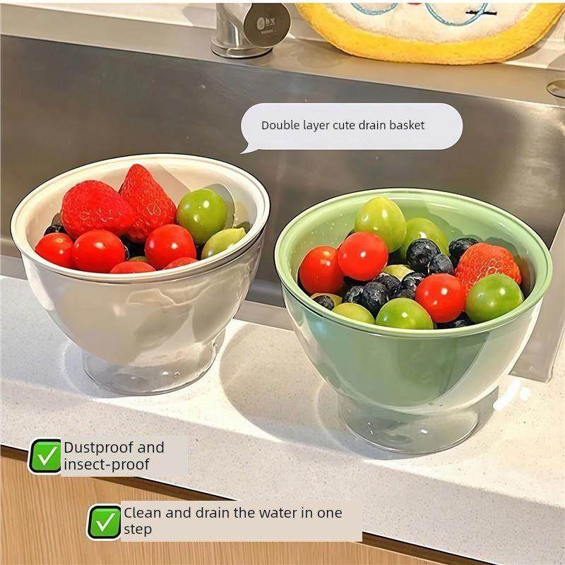多巴胺水果篮多功能带盖双层家用神器厨房滤水碗保鲜盒水果盘沥水,餐饮具,果盆/果盘/果篮,淘宝优惠券,粉丝福利购,淘宝优惠卷