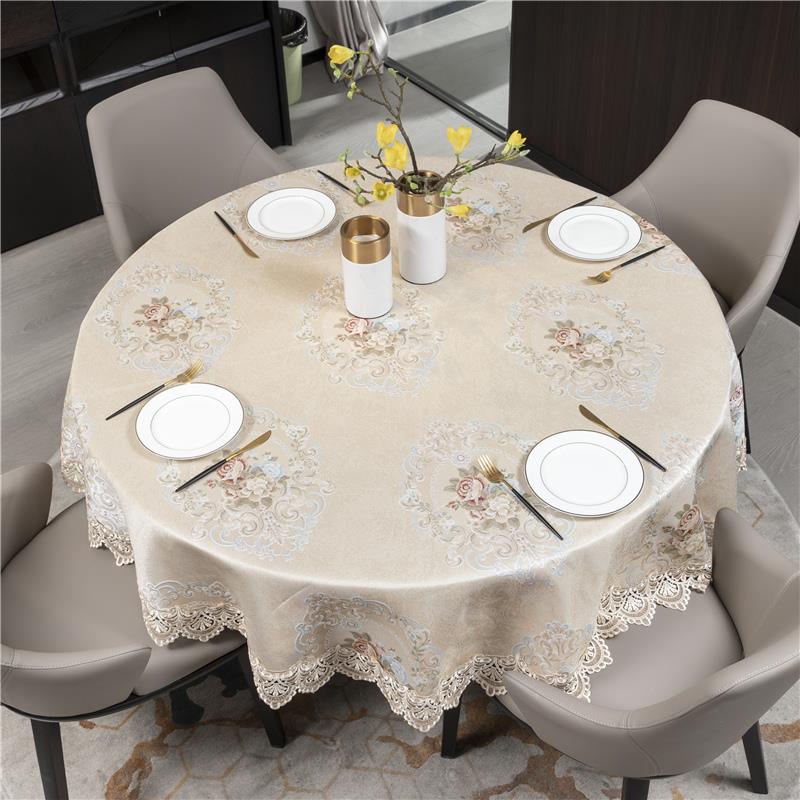 正品桌欧式布轻家用圆形椭艺圆形布大圆桌奢子餐桌布台布饭店酒店