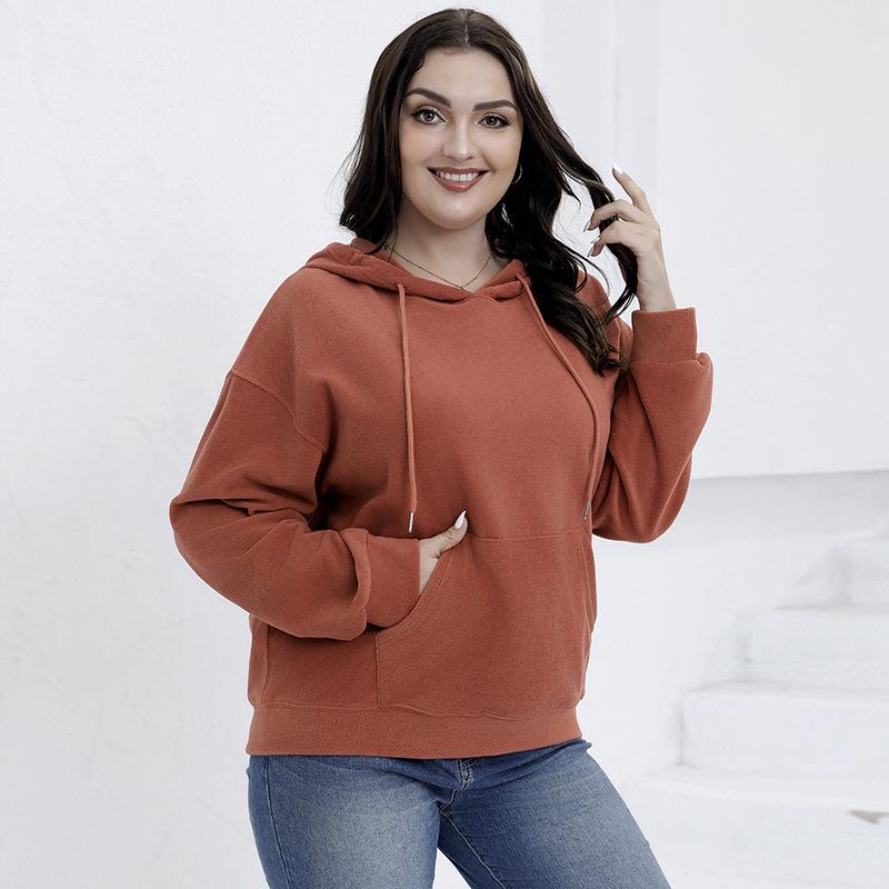 Sweater Polar Top Fleece Size Pullover Sleeve Large Hooded