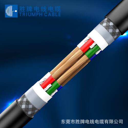 UL20234-3*0.75平方90%以上屏蔽率PUR耐弯折2000万次编码器信号线