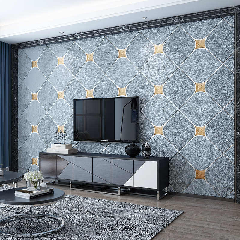 2021新款5D菱形电视背景墙壁纸鹿皮绒加厚客厅墙纸,家装主材,自贴墙纸/自粘墙纸,淘宝优惠券,粉丝福利购,淘宝优惠卷