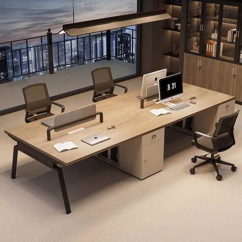 办公桌椅组合简约时尚6人位屏风工位办公桌现代办公室职员办公桌
