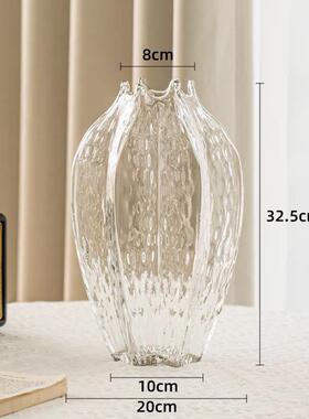 木批发植轻玻璃养 吊钟绿水摆件专用透明马插花奢花瓶高品质 醉