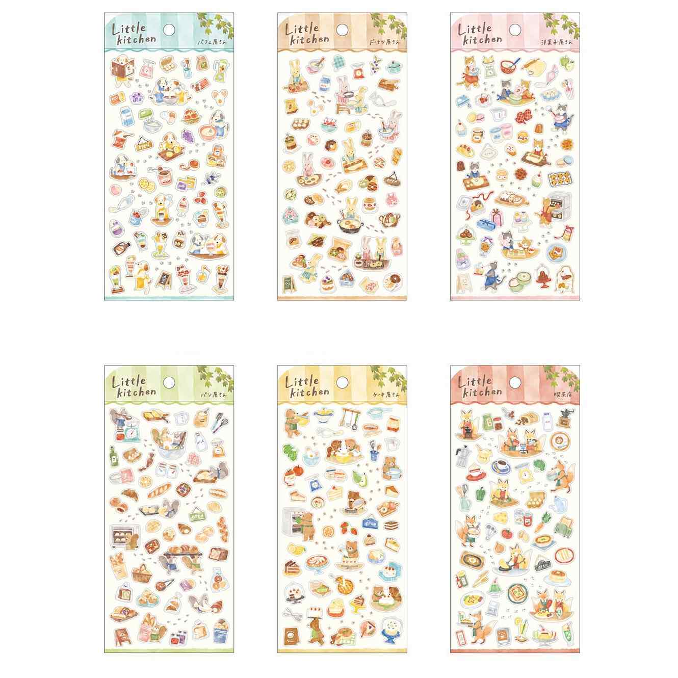 蘑菇屯 日本进口 Mind Wave动物厨房甜品系列贴纸 烘焙美食烹饪