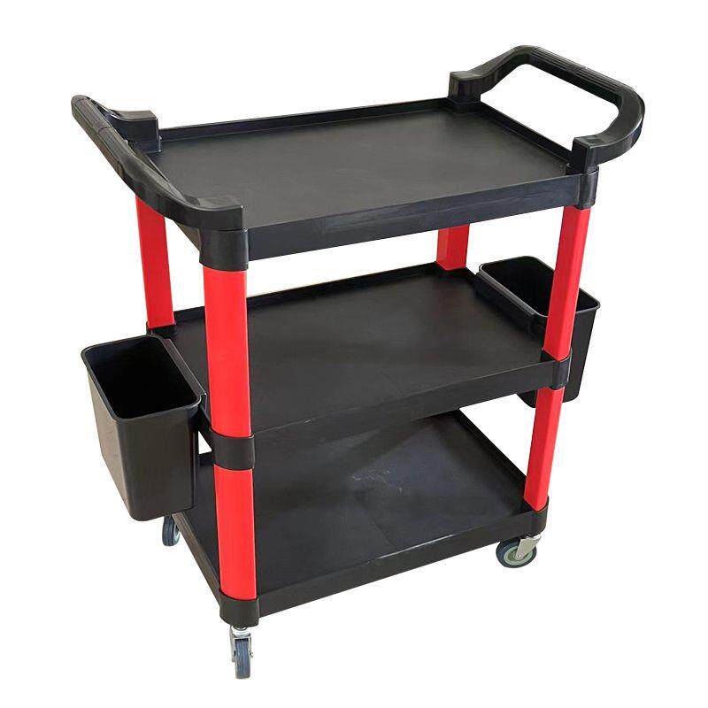 高档RUU功B小车工具车塑料车小手推车多能洗美容汽修店三层汽4S店