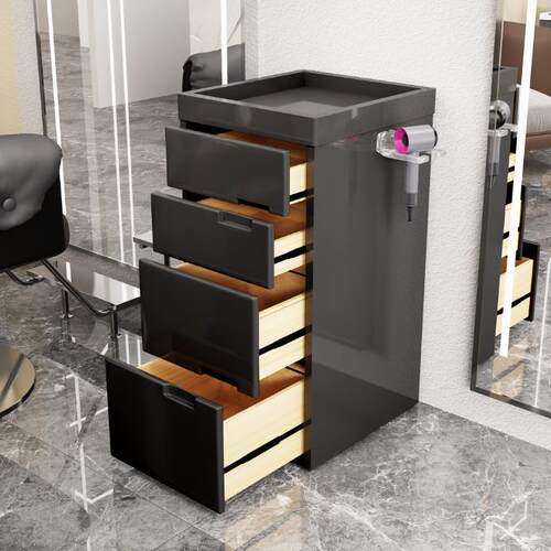 美发店工具柜发廊专用工作柜理髲储物柜剪发工具车木质收纳柜