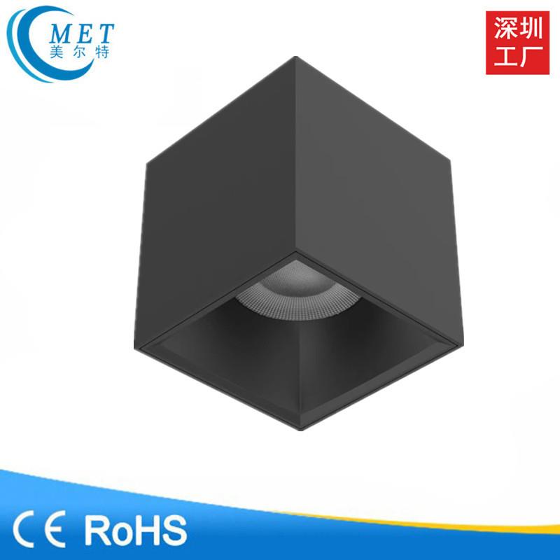 led明装筒灯高显指方形家用过道卫生间户外阳台灯深防眩吸顶筒灯