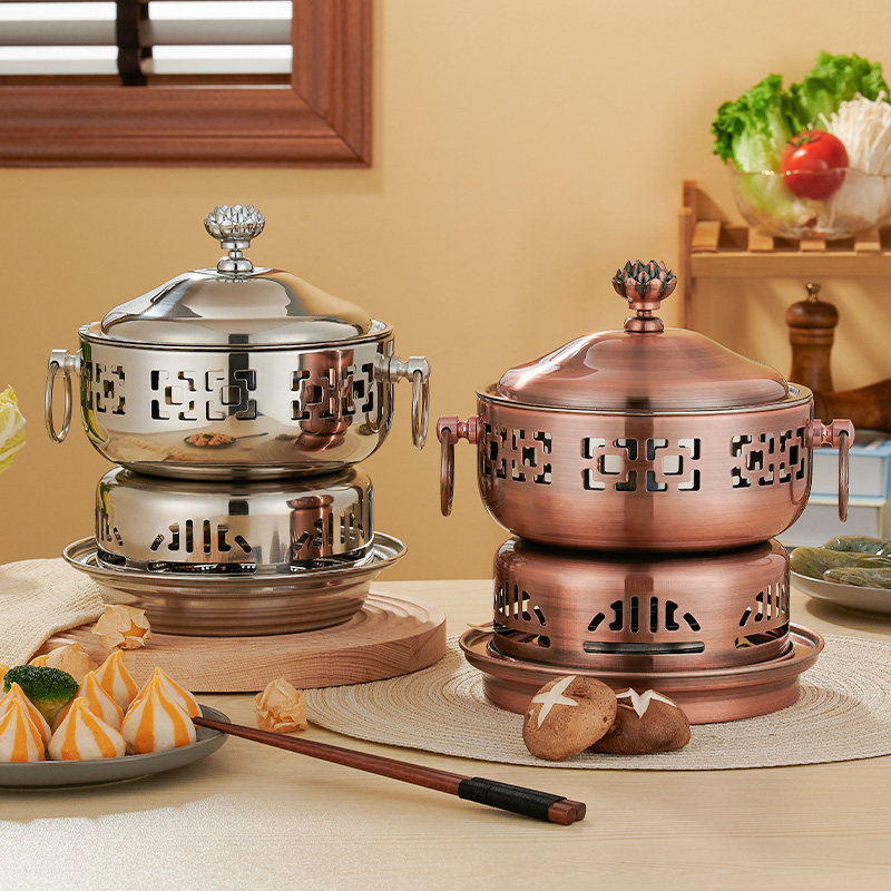 304酒精炉小火锅不锈钢酒精锅自助一人一锅商用火锅炉家用火锅锅